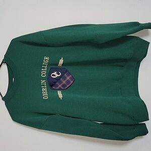 Oberlin College Green Vtg Sweatshirt Sz Large